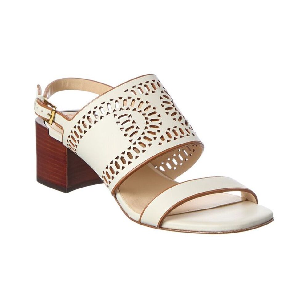 Tod's Leather Sandal, White